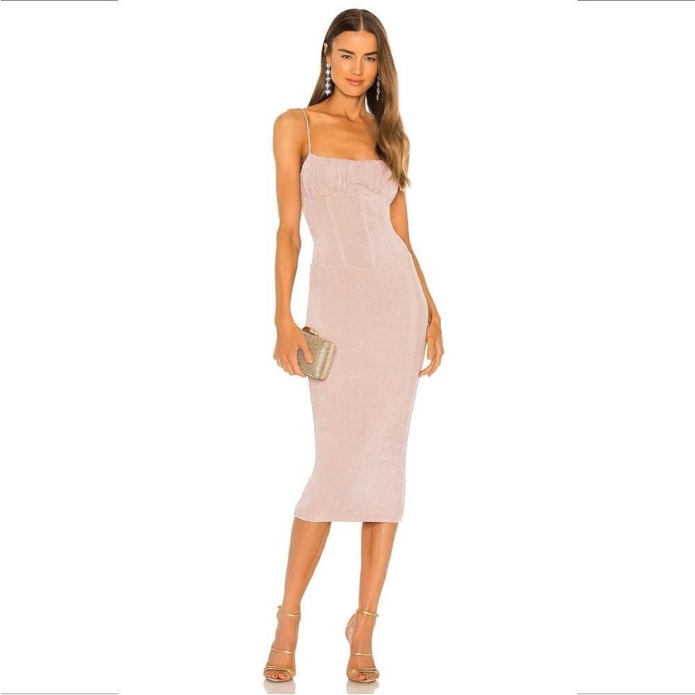 Misha Denisa Dress Dusty Rose Pink Corset Dress